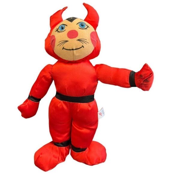 Sugar Loaf Happy Devil16 In Plush Red Satin Blue Eyes Smiling Devil 1998 - Picture 1 of 6